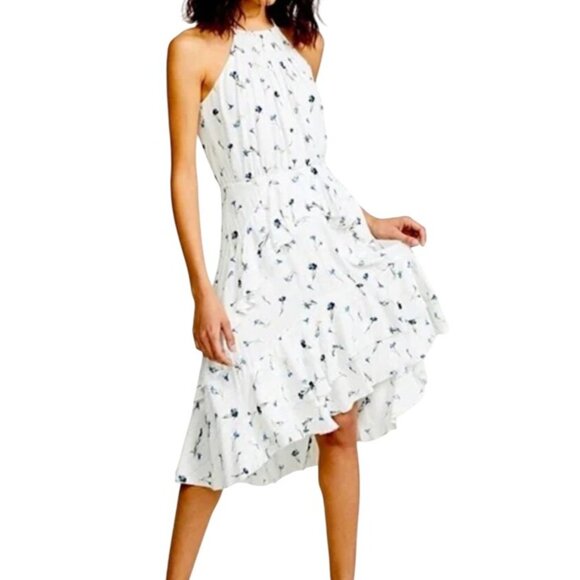 Joie Lamberta Women's Sz 10 White Floral Ruffled Dress - Picture 10 of 10